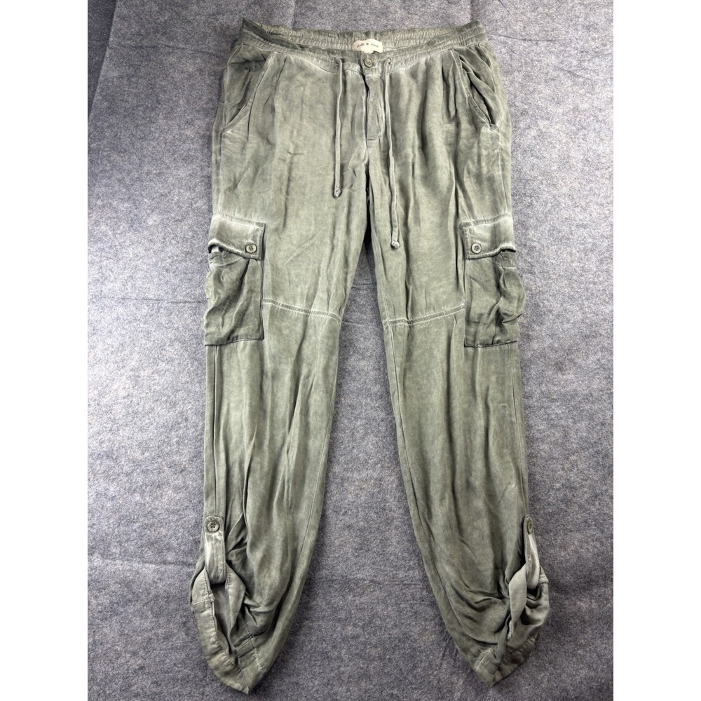 Anthropologie Cloth & Stone Women's 4 Green Utility Jogger Cargo Pants Boho